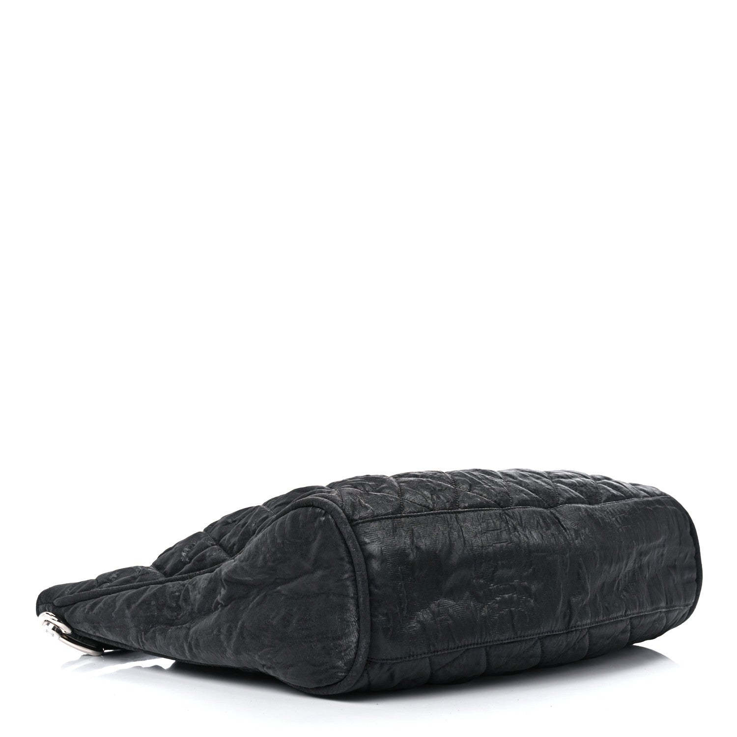 Chanel Crinkled Coated Canvas Le Marais Hobo Black 4 of 13