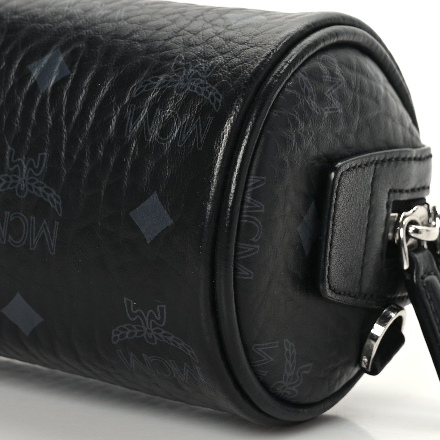 MCM Visetos Mini Barrel Crossbody Bag Black 6 of 6