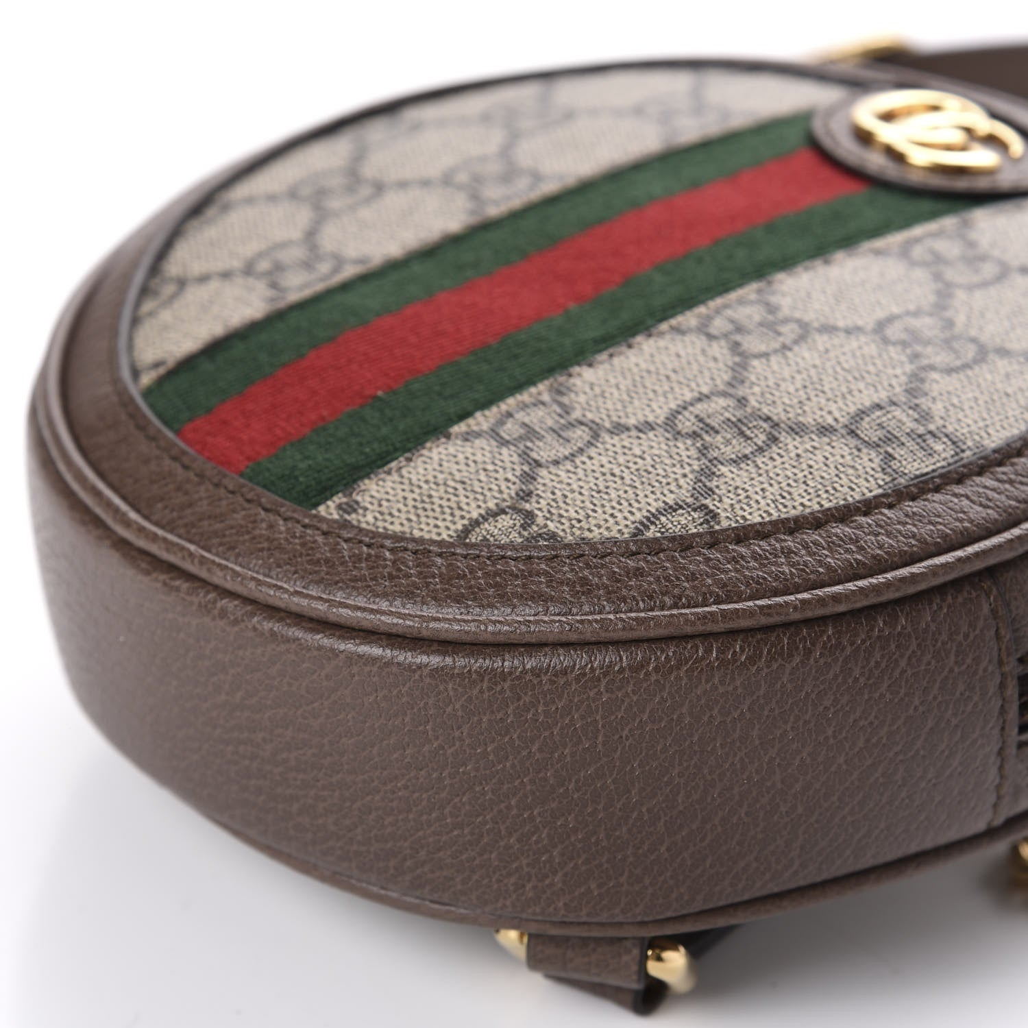 Gucci GG Supreme Monogram Web Mini Ophidia Round Backpack Brown 6 of 10