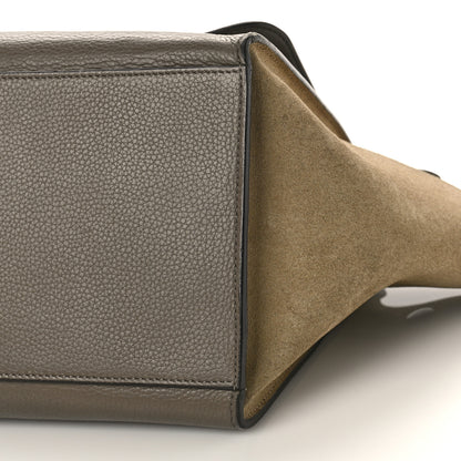 Celine Drummed Calfskin Suede Small Trapeze Souris 8 of 10
