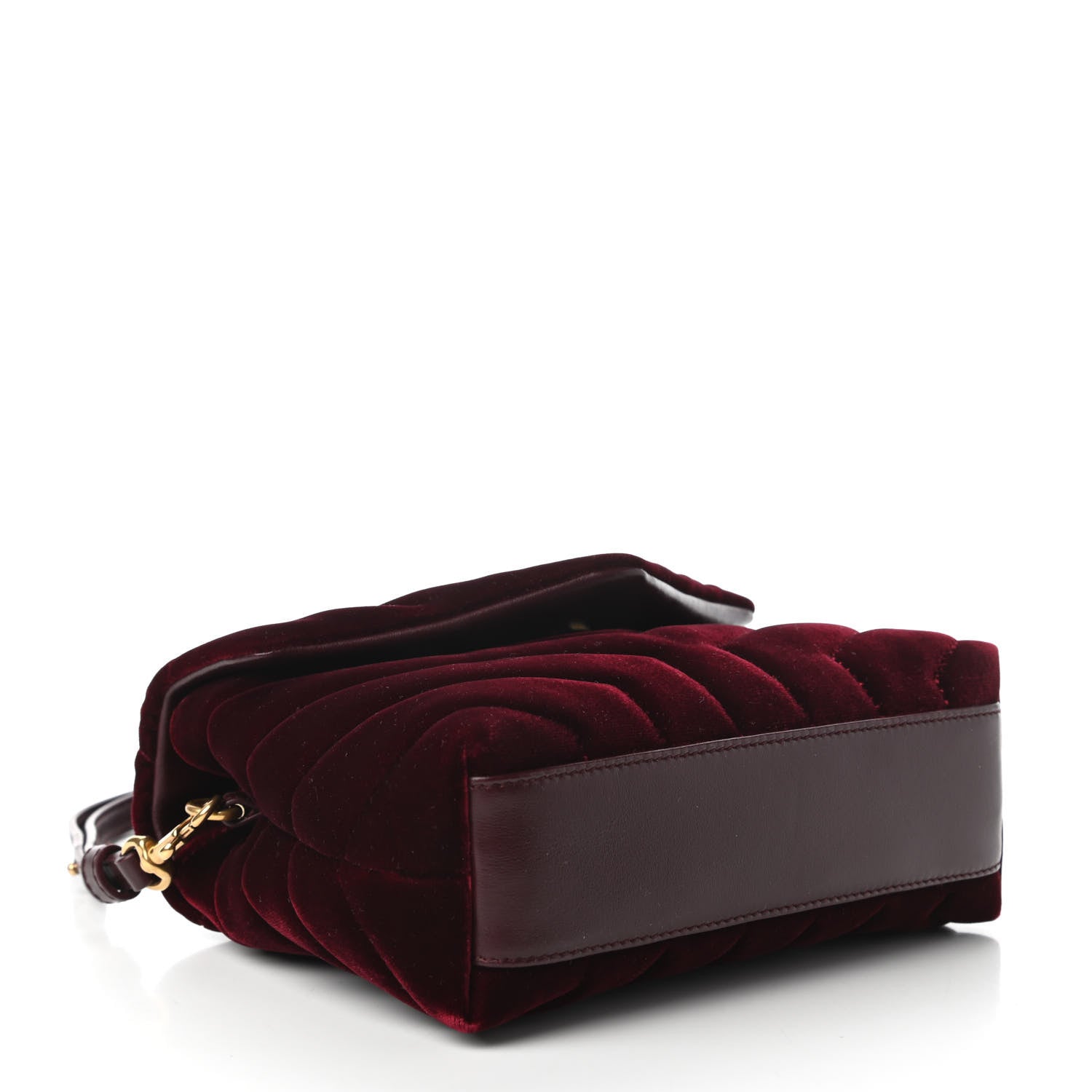 Saint Laurent Velvet Y Quilted Monogram Toy Loulou Chain Satchel Light Burgundy 4 of 11