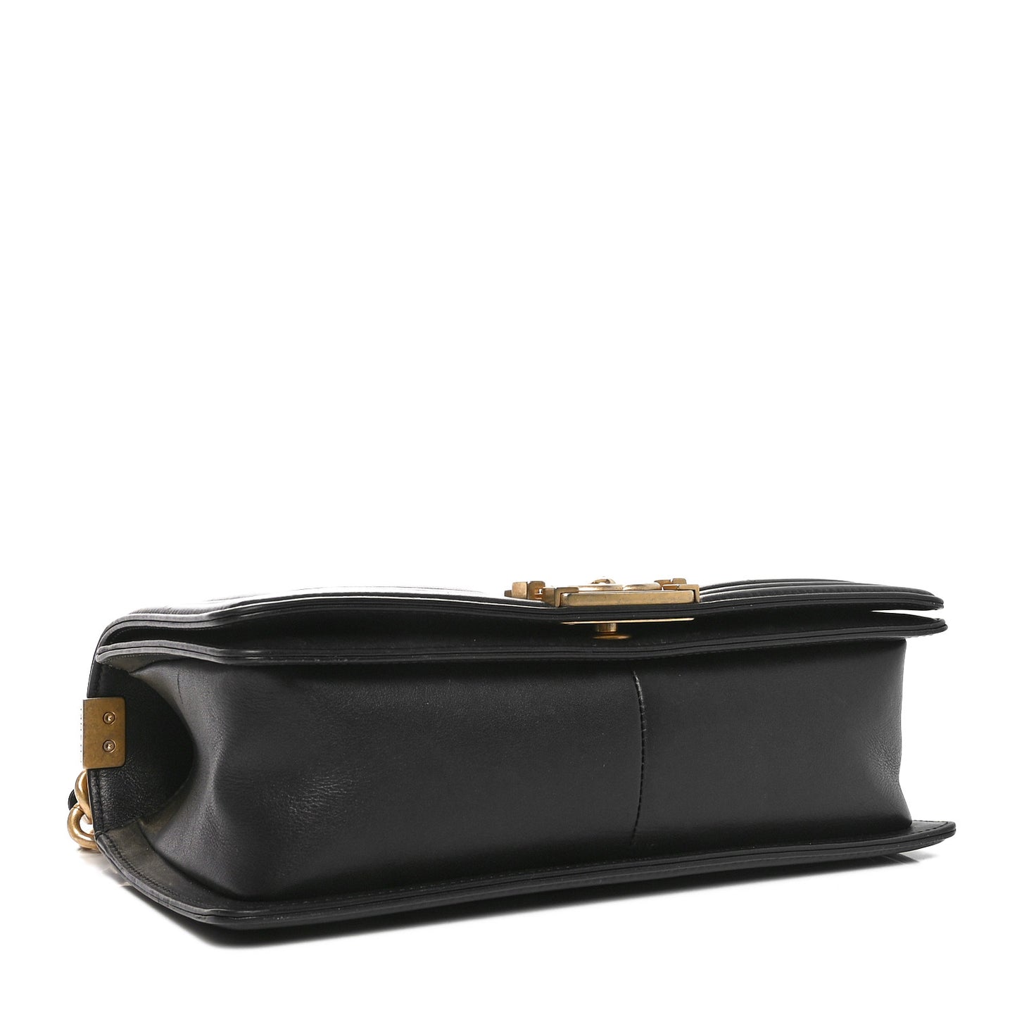 Lambskin Quilted Medium Boy Flap Black