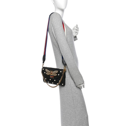Gucci Nappa Pearl Studded Mini Queen Margaret Broadway Shoulder Bag Black 2 of 10
