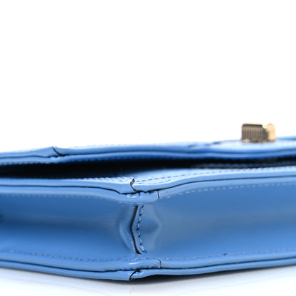 Gucci GG Monogram Scratch Lux Calfskin Mini Luce Shoulder Bag Blue 9 of 11