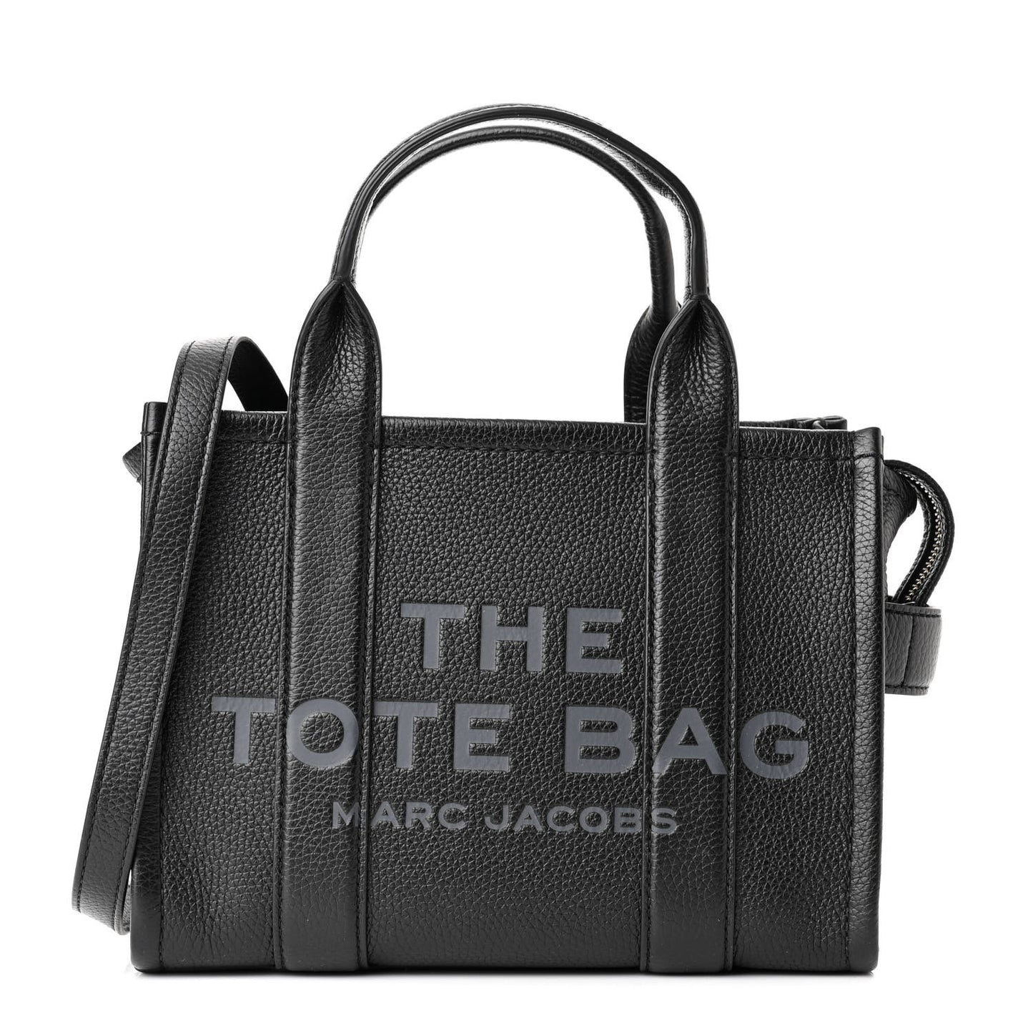 Grained Calfskin Small The Tote Bag Black