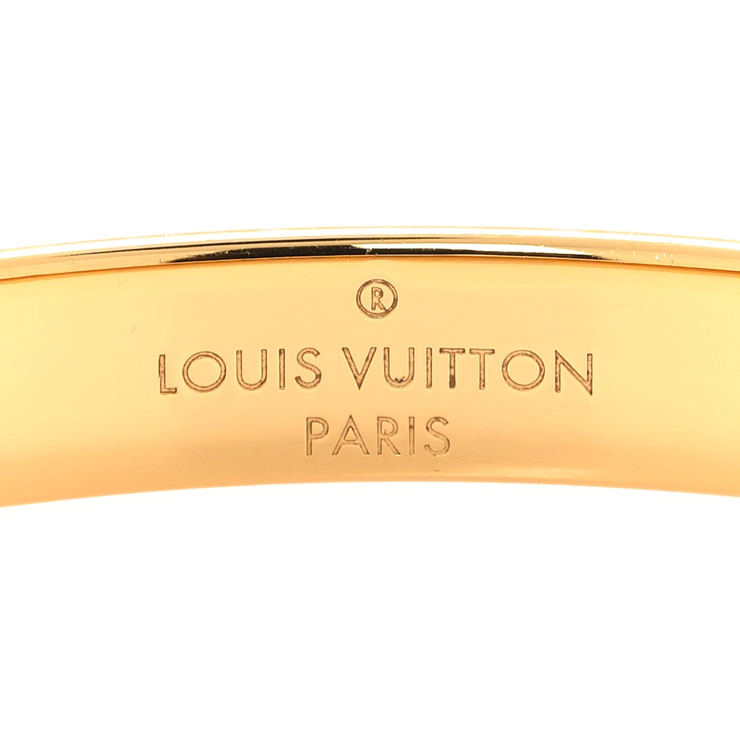 Louis Vuitton Brass Monogram Nanogram Cuff S Gold 4 of 7