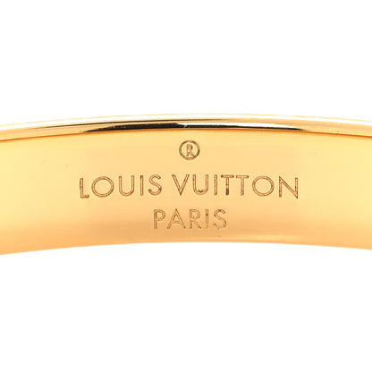 Louis Vuitton Brass Monogram Nanogram Cuff S Gold 4 of 7