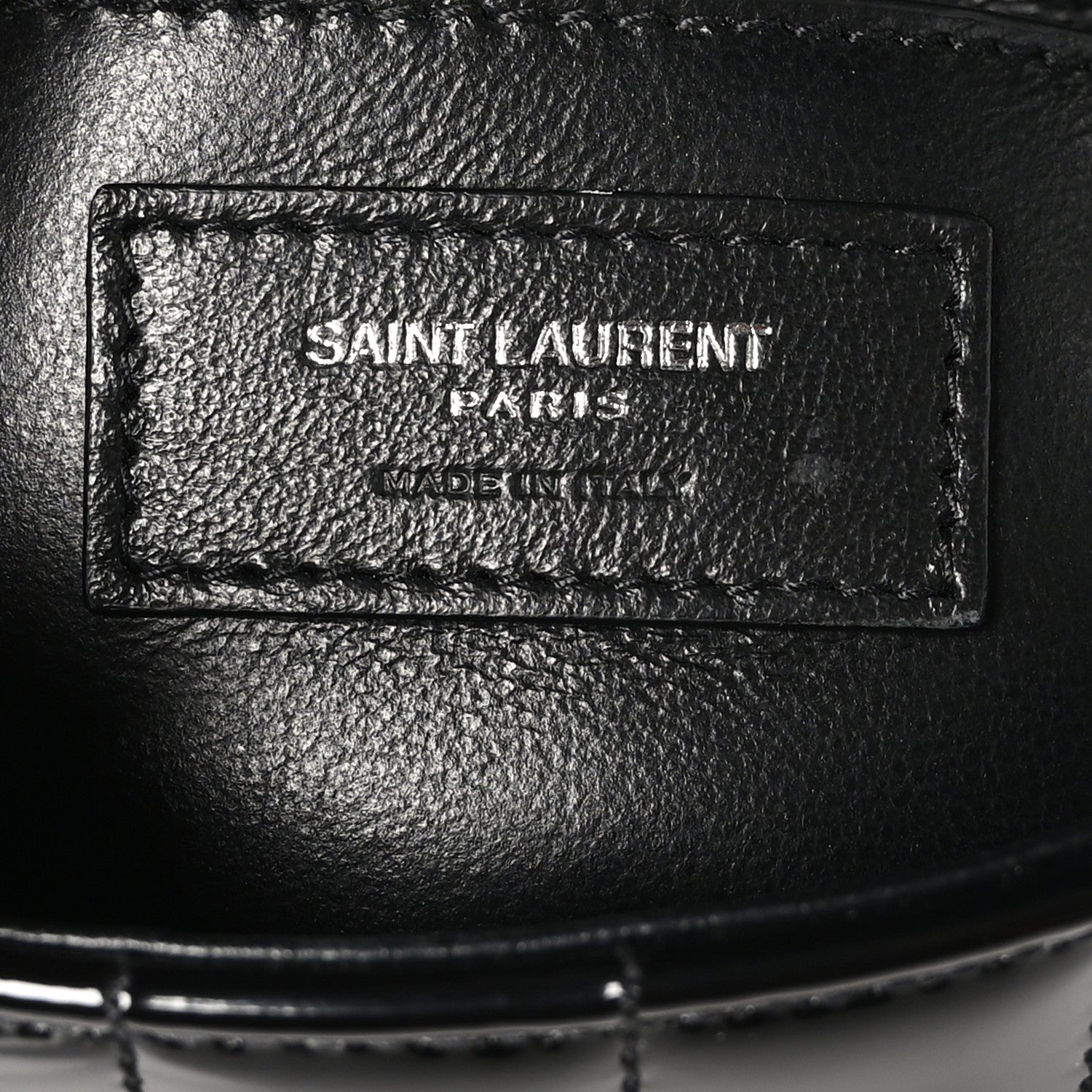 Saint Laurent Patent Calfskin Matelasse Monogram Small Vicky Chain Bag Black 6 of 10
