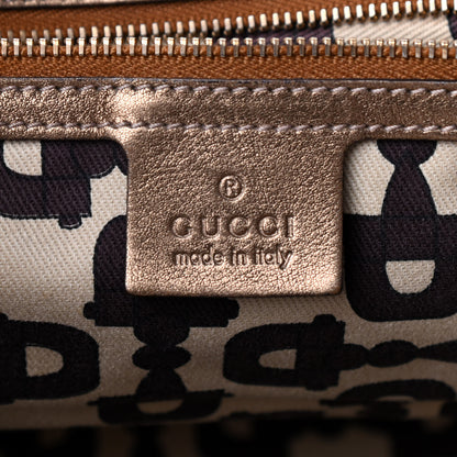 Gucci Monogram Medium Jolicoeur Tote Metallic 6 of 13