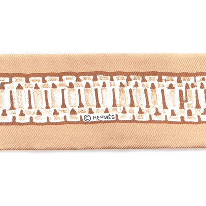 Hermes Silk Le Tresor De Medor Twilly Beige Gris Cacao 3 of 4