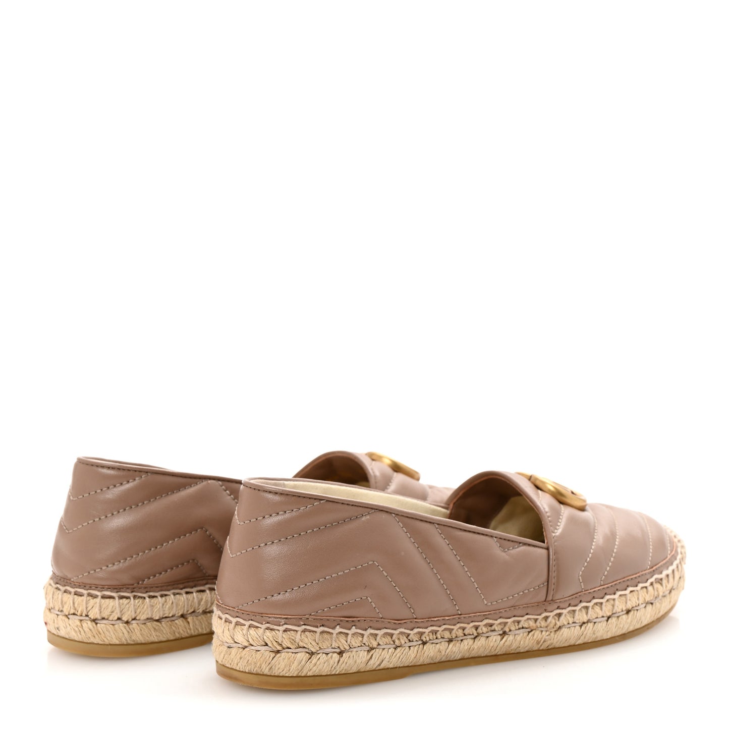 Nappa Matelasse GG Marmont Espadrilles 38.5 Porcelain Rose