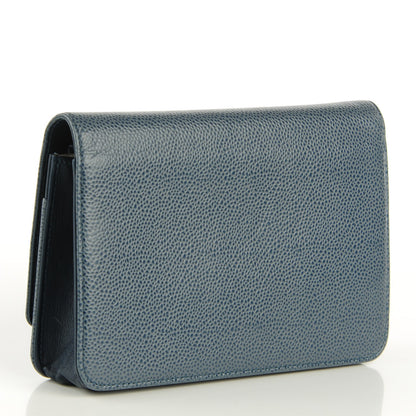 Chanel Caviar Timeless CC Wallet on Chain WOC Navy 3 of 8
