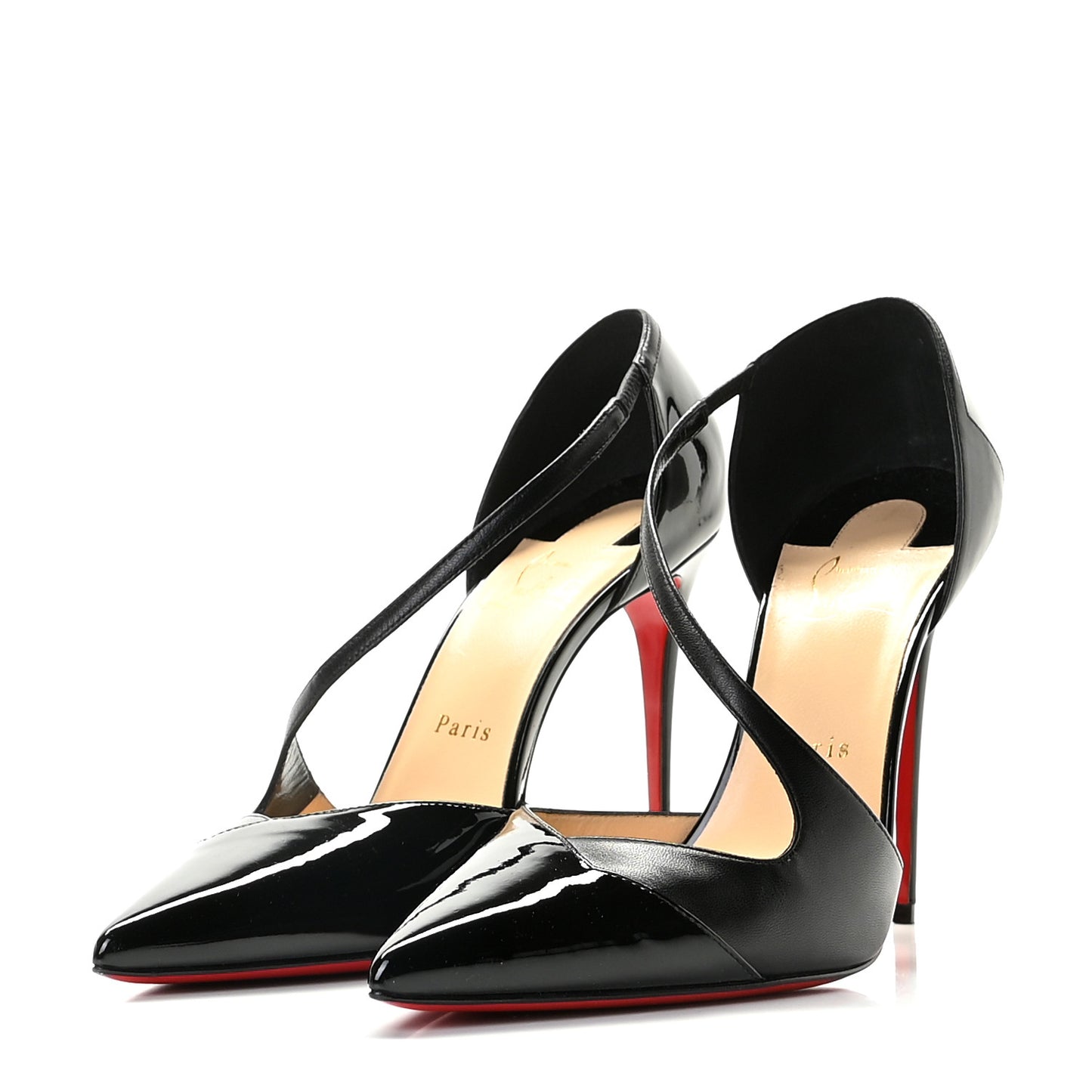 Patent Shiny Nappa Crissos Pumps 40.5 Black