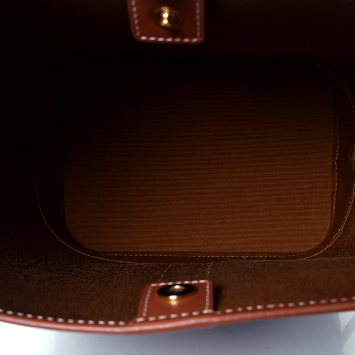 Triomphe Canvas Calfskin Small Bucket Bag Tan