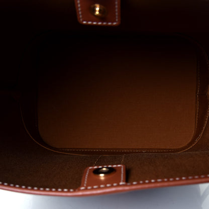 Celine Triomphe Canvas Calfskin Small Bucket Bag Tan 4 of 4
