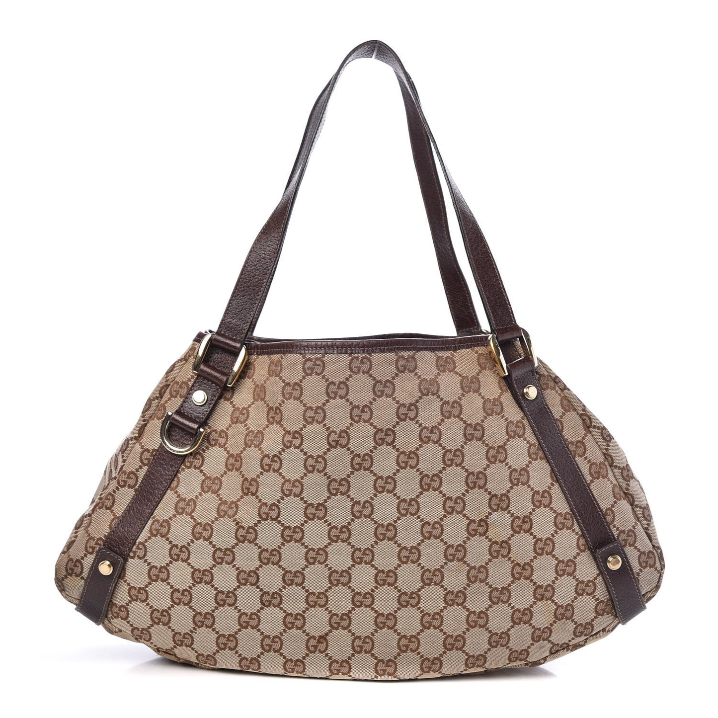 Monogram Medium Abbey Shoulder Bag Dark Brown