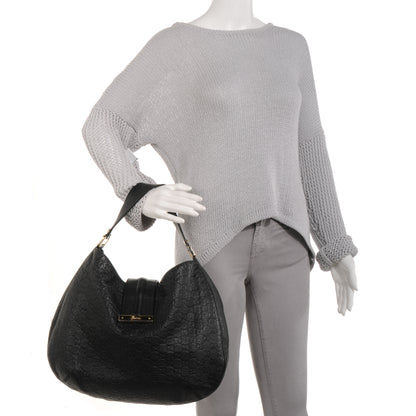 Gucci Guccissima New Ladies Web Large Hobo Black 2 of 7