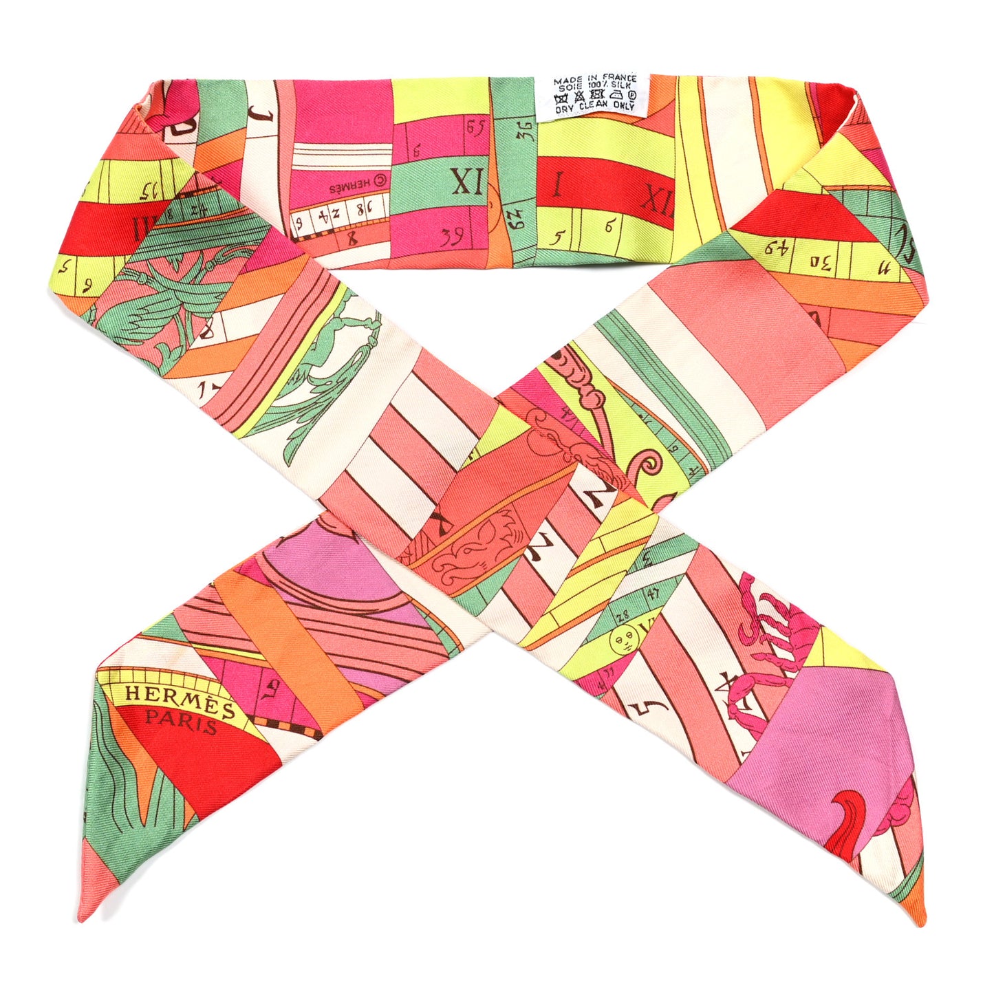 Silk Astrologie Nouvelle Twilly Rose Corail Vert Fluo