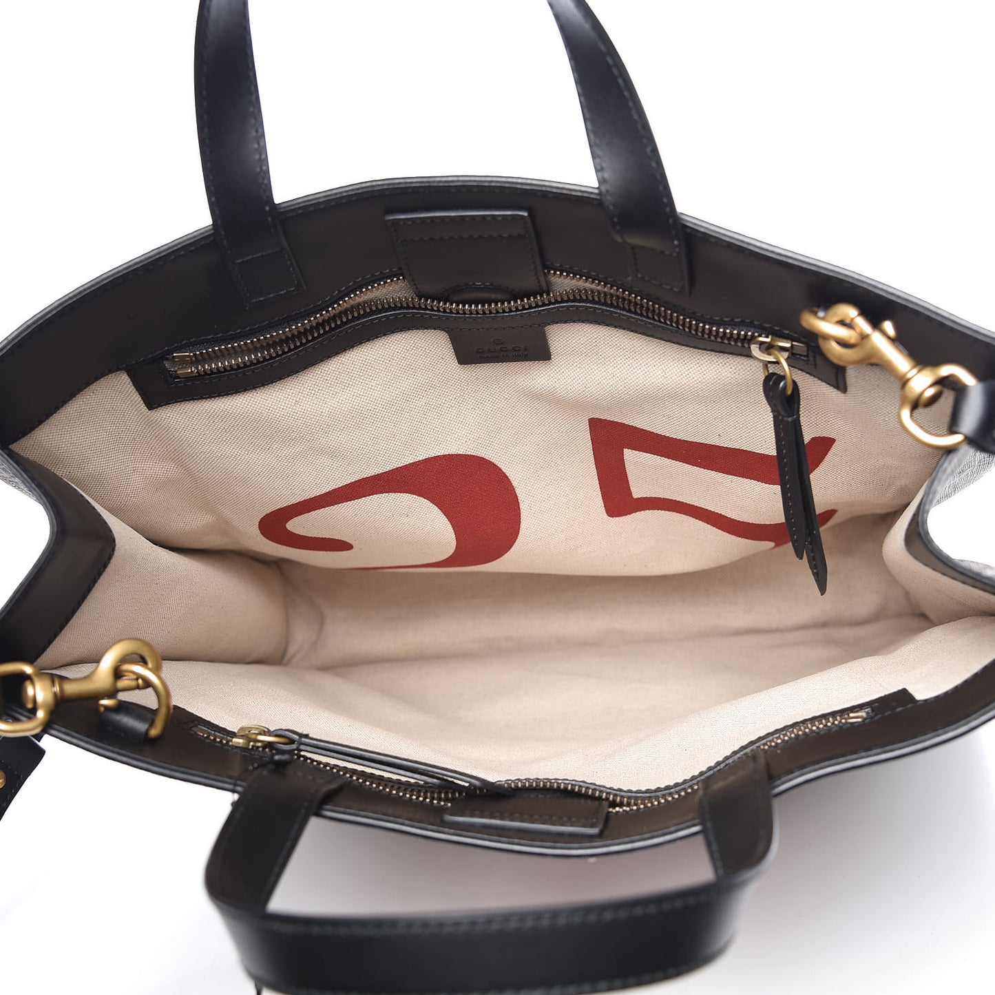GG Supreme Monogram Angry Cat Vertical Tote