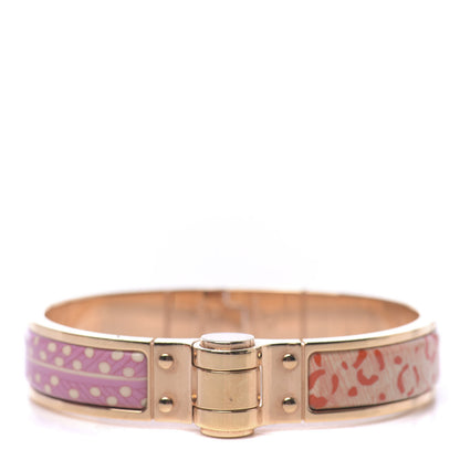 Hermes Enamel Printed Narrow Baobab Cat Hinged Bracelet S Graffitis Craft 1 of 5