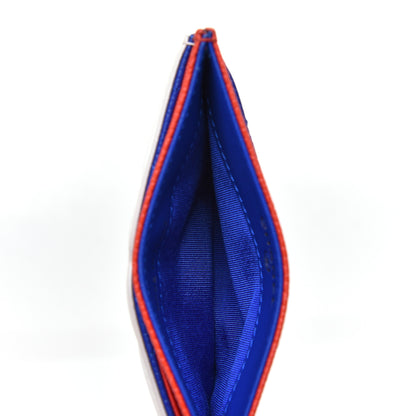 Chanel Caviar Quilted Filigree Card Holder Blue White Red 5 of 8