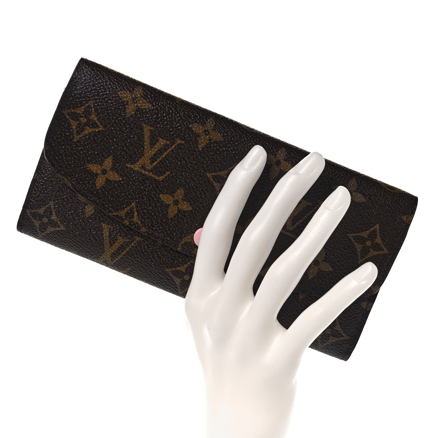 Louis Vuitton Monogram Emilie Wallet Rose Ballerine 2 of 7