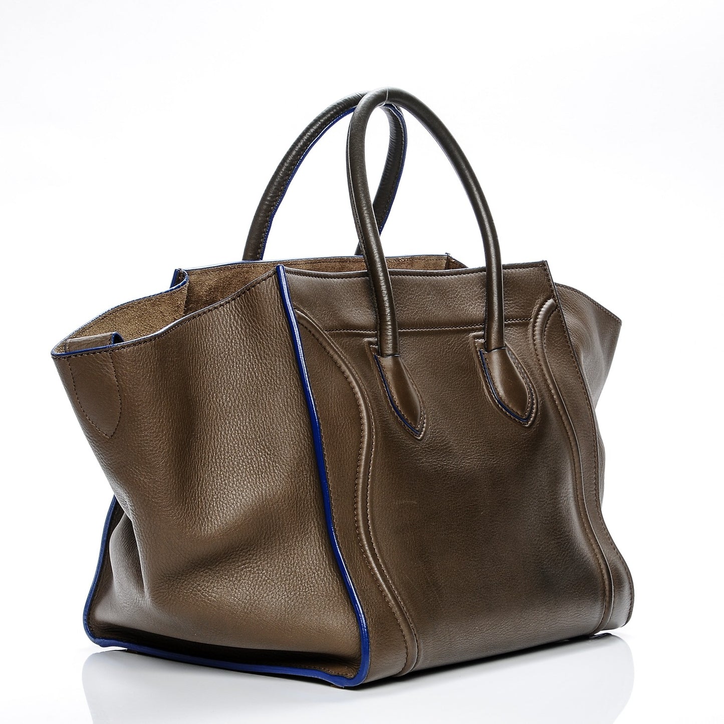 Supple Calfskin Medium Phantom Luggage Khaki
