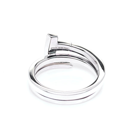 Tiffany Sterling Silver T Square Wrap Ring 57 8 4 of 5