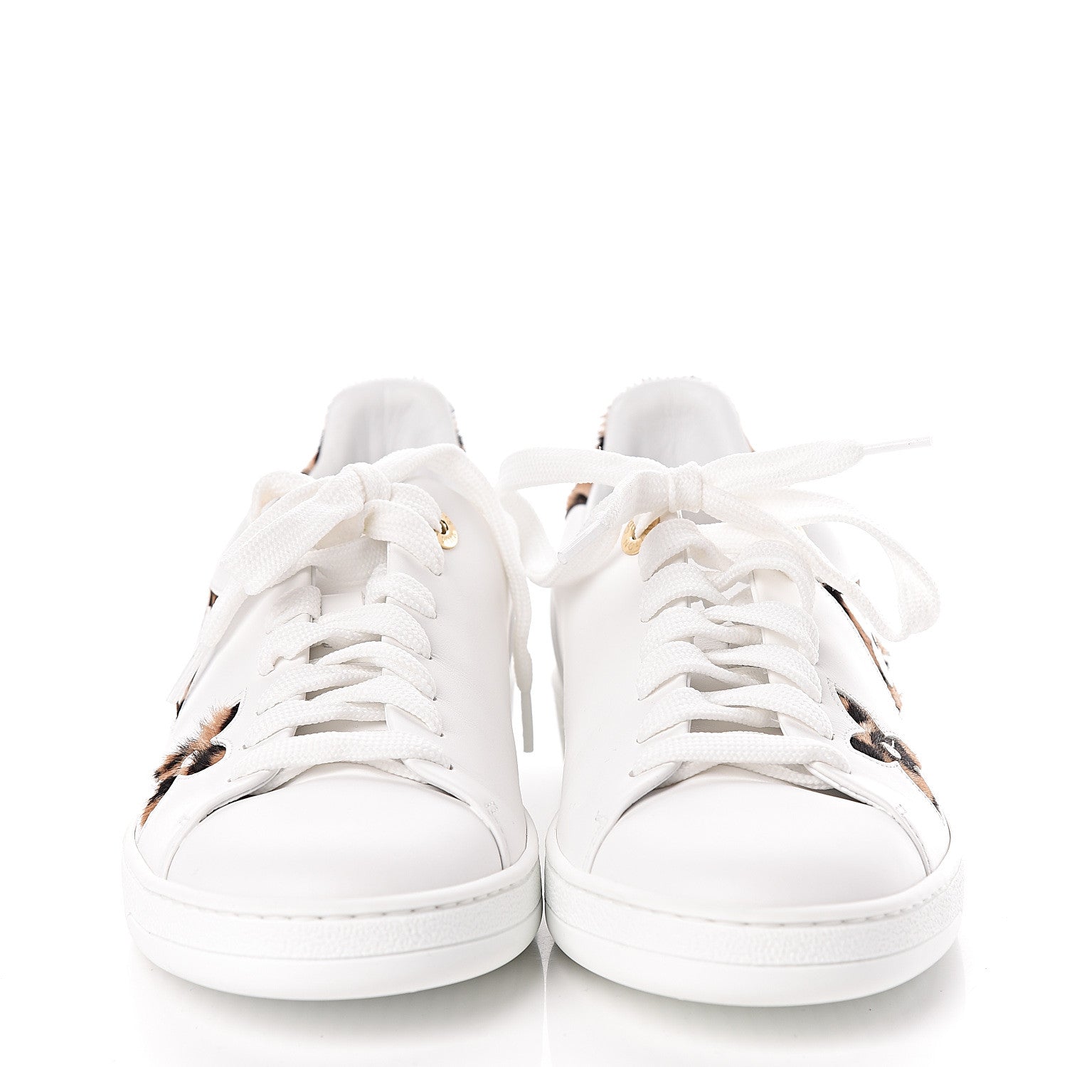 Louis Vuitton Calfskin Calf Hair Monogram Giant Jungle Frontrow Sneakers 37.5 White 2 of 9