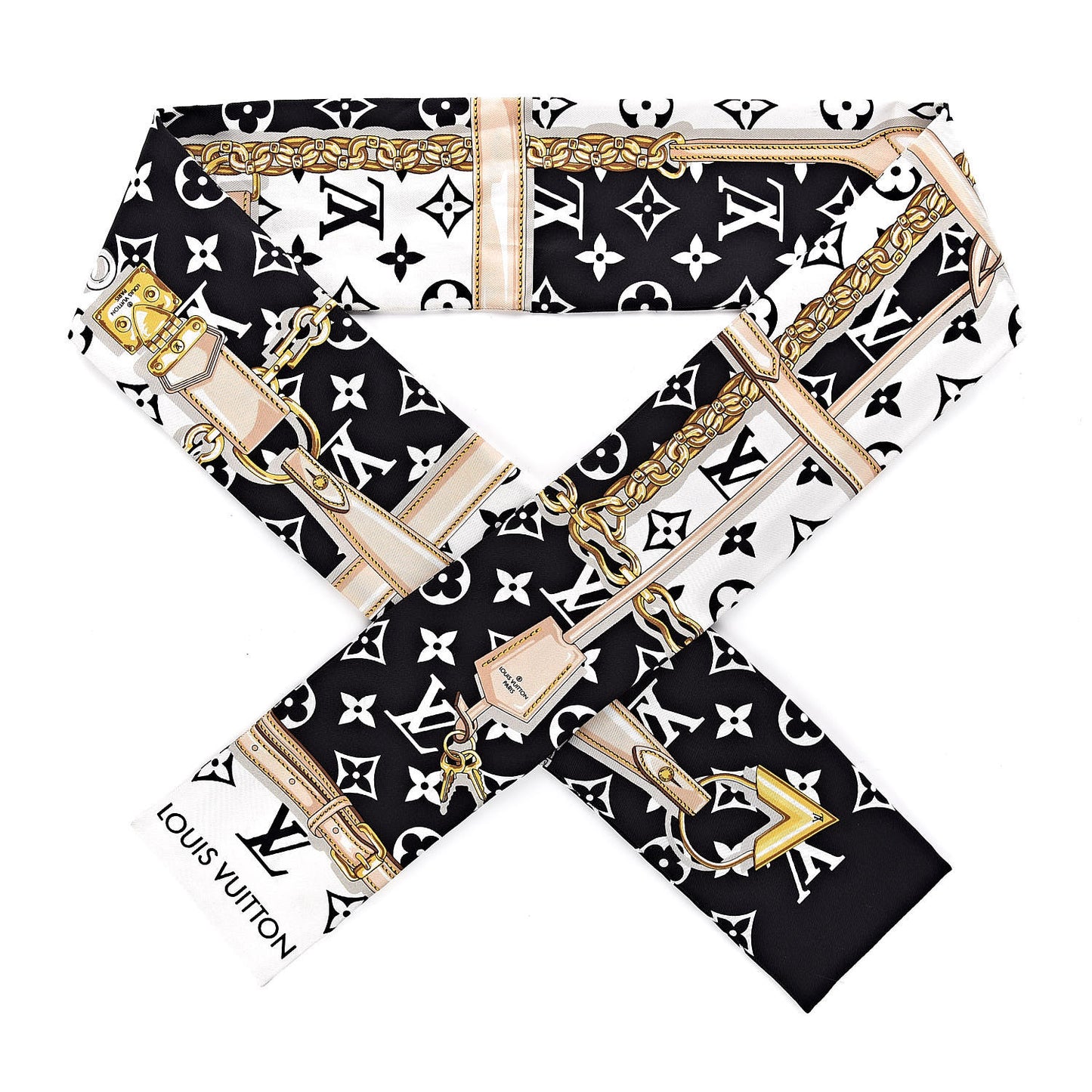 Silk Monogram Confidential Bandeau Black
