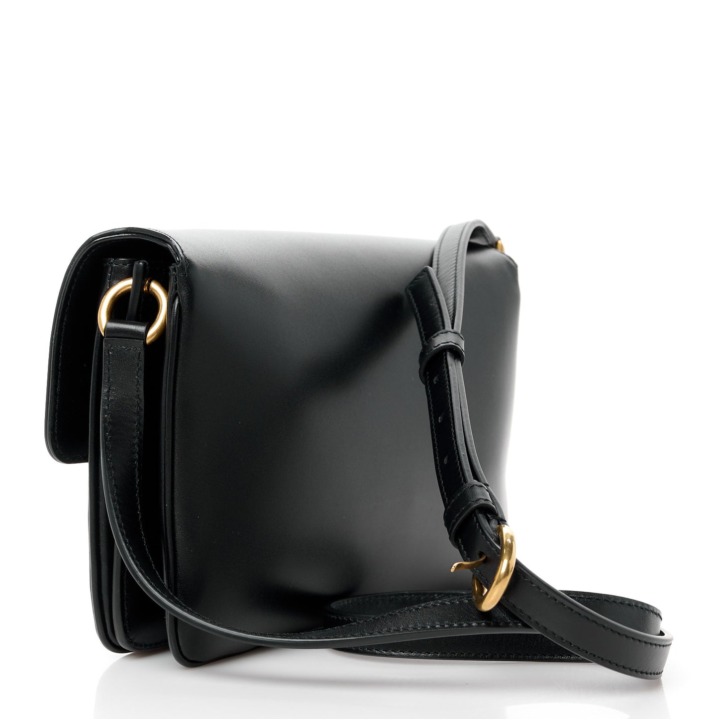 Smooth Calfskin Le Maillon Satchel Black