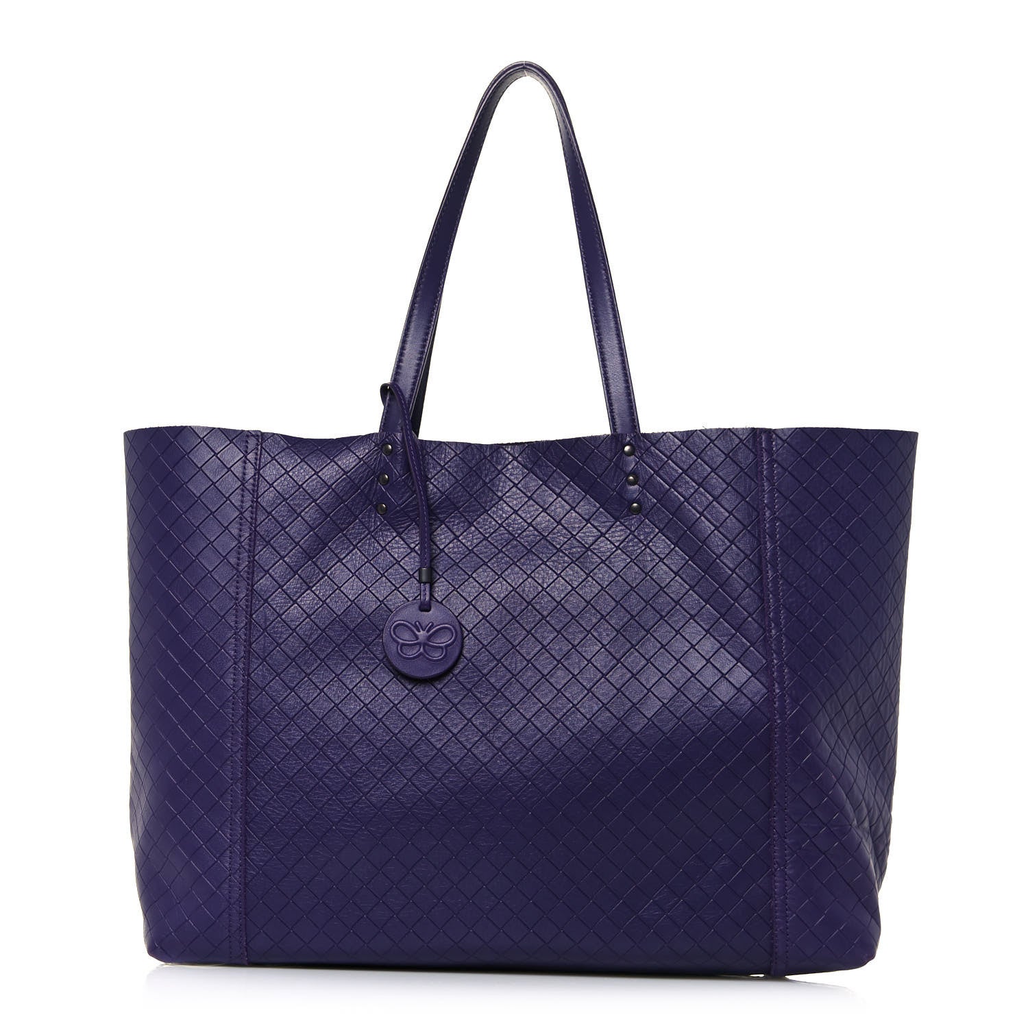 Bottega Veneta Calfskin Intrecciomirage Large Tote Purple 1 of 14