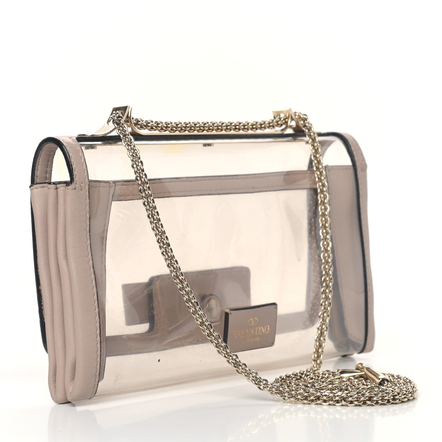 Valentino Garavani PVC Nappa Naked Va Va Voom Shoulder Bag Poudre 3 of 13