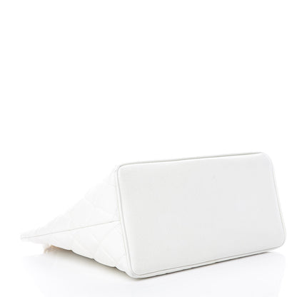 Chanel Caviar Quilted Medallion Tote White 4 of 19