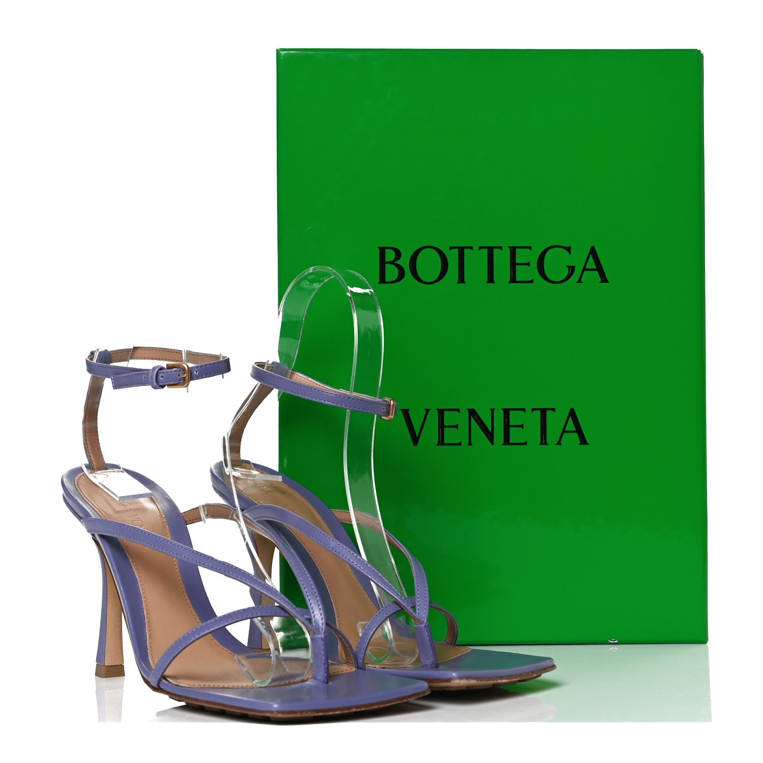 Bottega Veneta Lambskin Stretch Multi Strap 90mm Sandals 37 Lavender 12 of 12