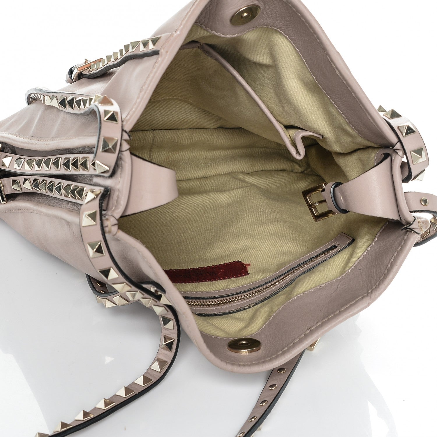 Valentino Garavani Vitello Rockstud Shopper Tote Poudre 5 of 9