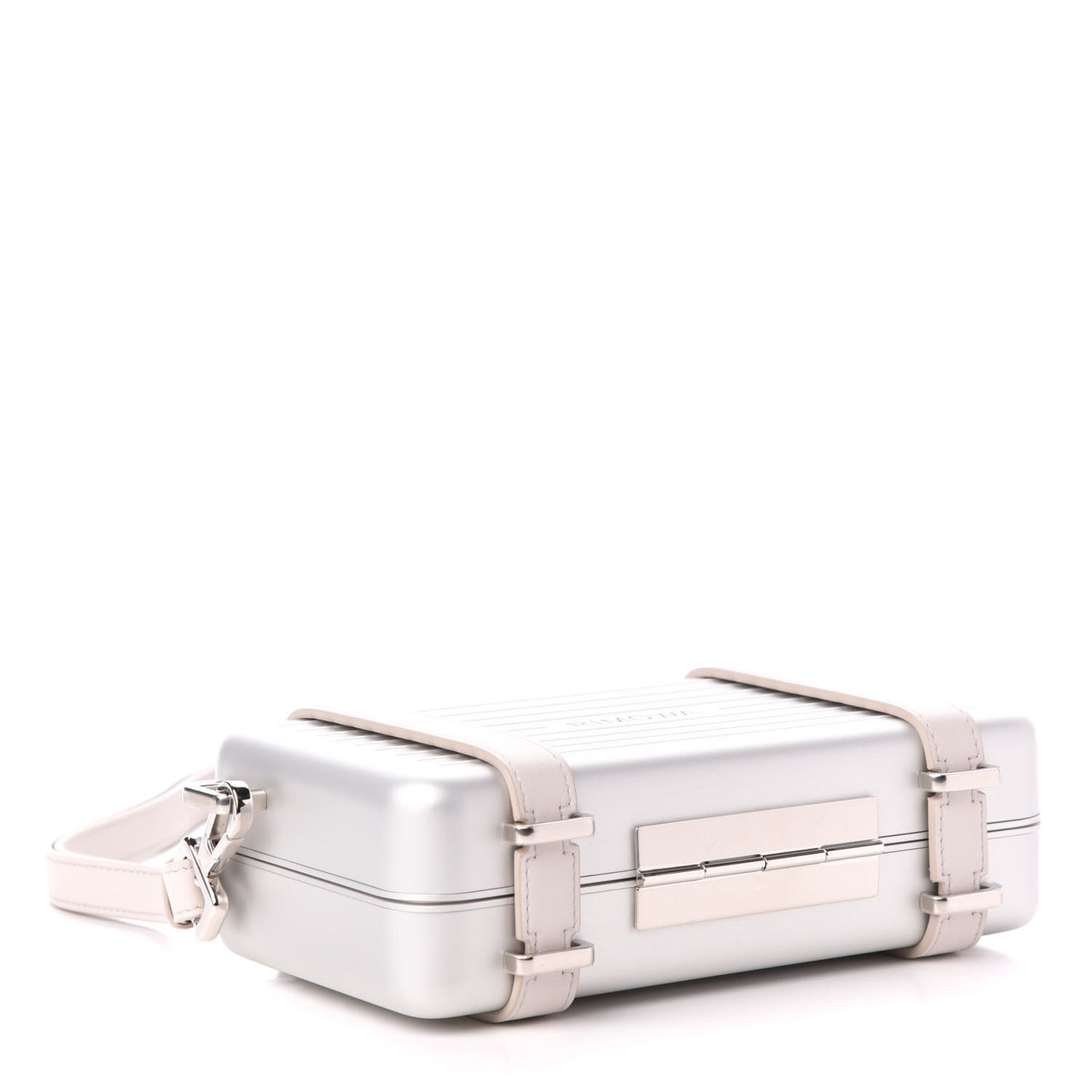 X RIMOWA Aluminum Personal Clutch On Strap Pink