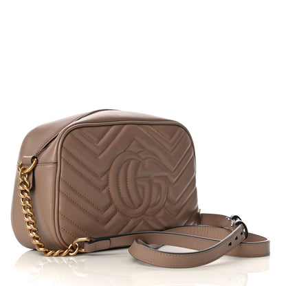 Gucci Calfskin Matelasse Small GG Marmont Chain Shoulder Bag Porcelain Rose 3 of 12
