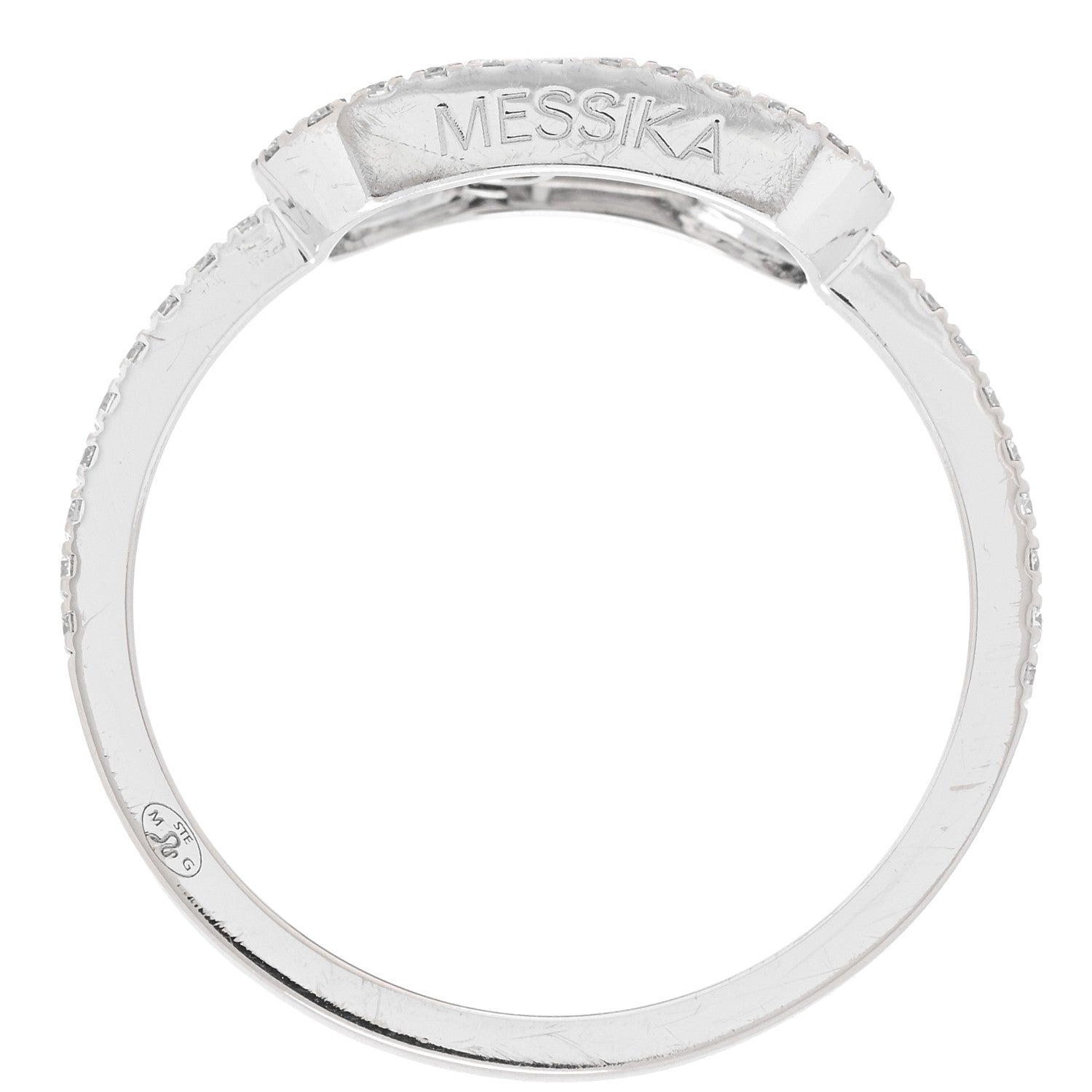 Messika 18K White Gold Diamond Move Uno Pave Ring 55 7.25 4 of 4