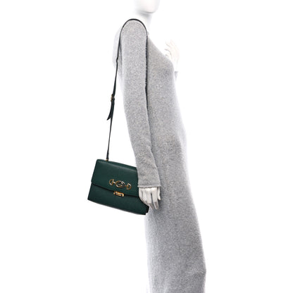 Gucci Grainy Calfskin Small Zumi Shoulder Bag Vintage Green 2 of 10