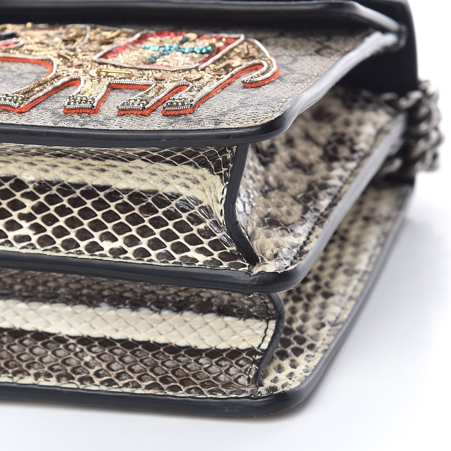 Gucci GG Supreme Monogram Elaphe Elephant Embroidered Small Dionysus Shoulder Bag 7 of 10