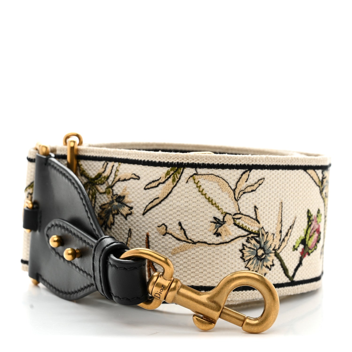 Christian Dior Canvas Embroidered Toile de Jouy Shoulder Strap White Multicolor 1 of 5