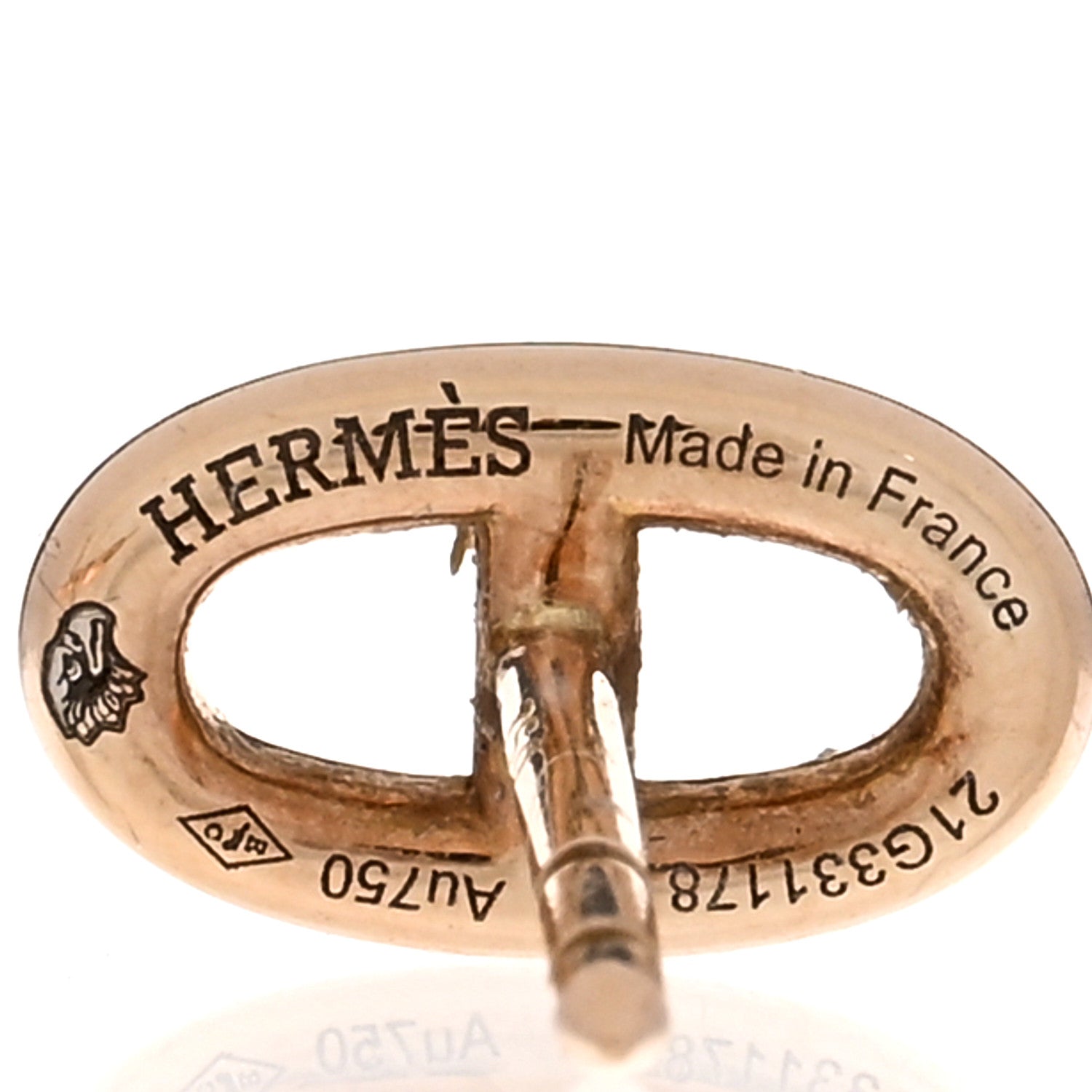 Hermes 18K Rose Gold TPM Farandole Stud Earrings 4 of 5