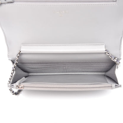 Chanel Woven Straw Raffia Deauville WOC Grey 5 of 9