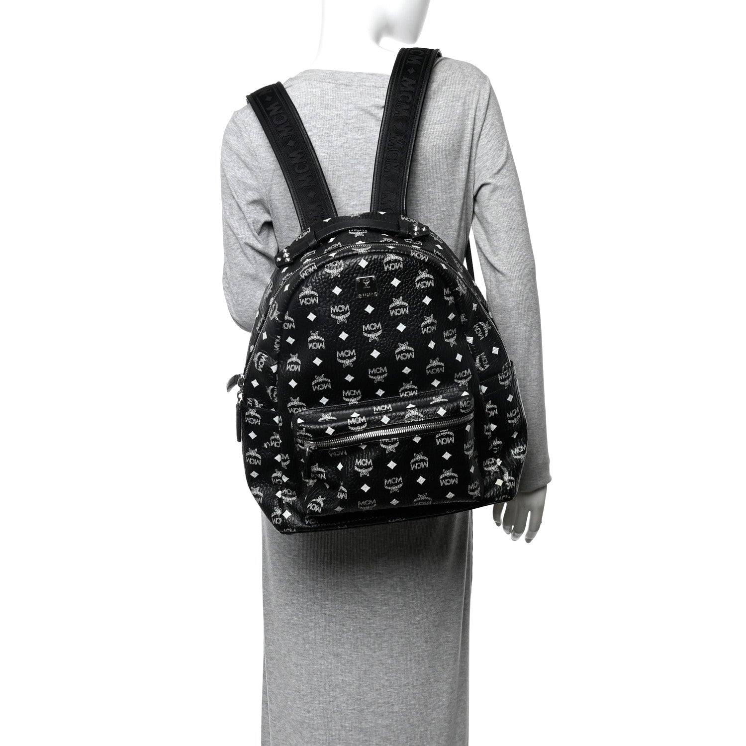 MCM Visetos Medium Stark Backpack Black 1833302 – FASHIONPHILE