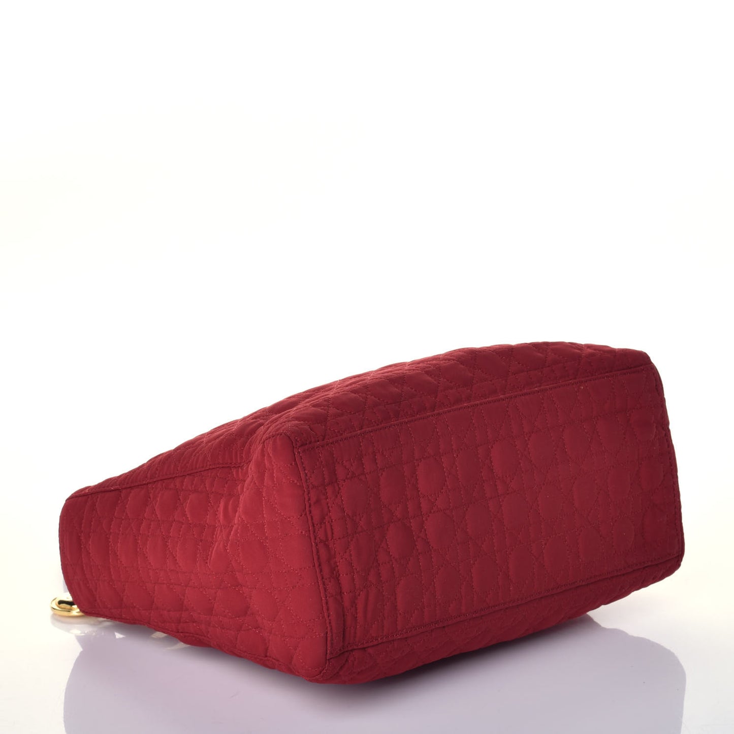 Nylon Cannage Medium Lady Dior Red