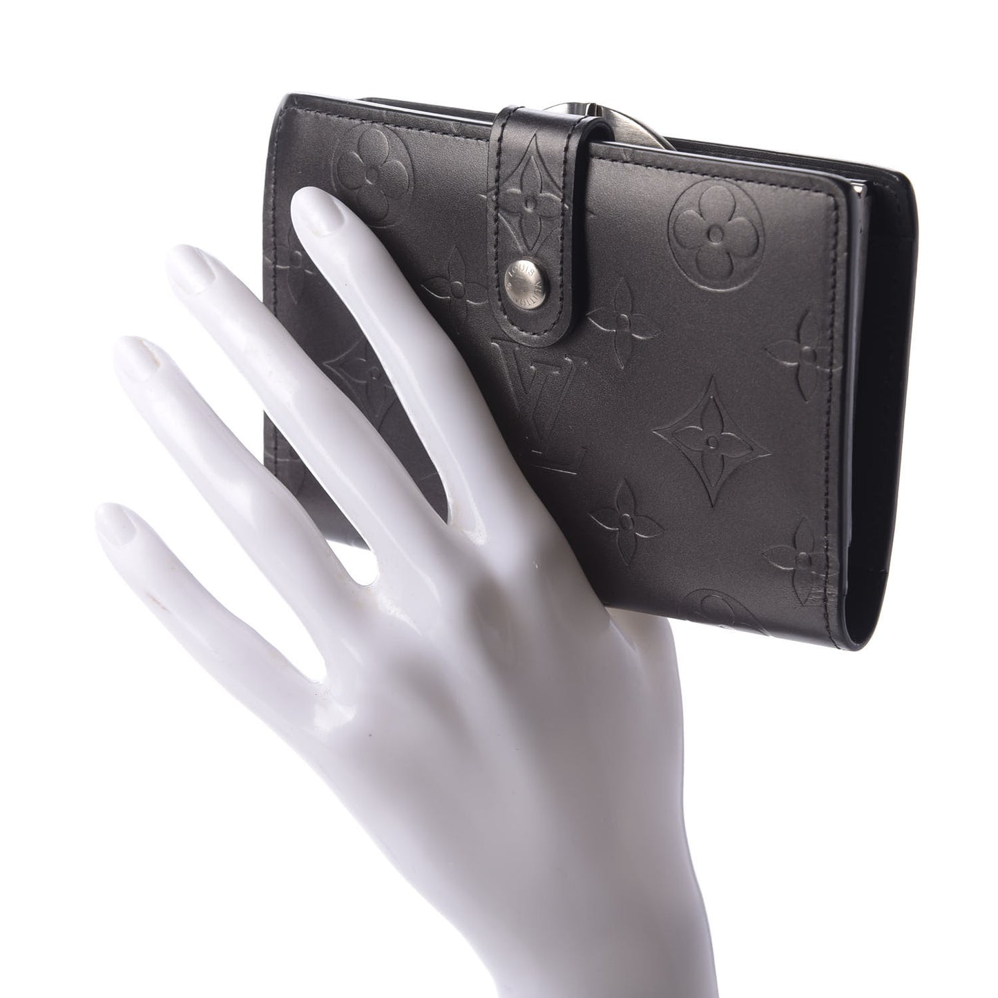 Mat Monogram French Purse Wallet Black
