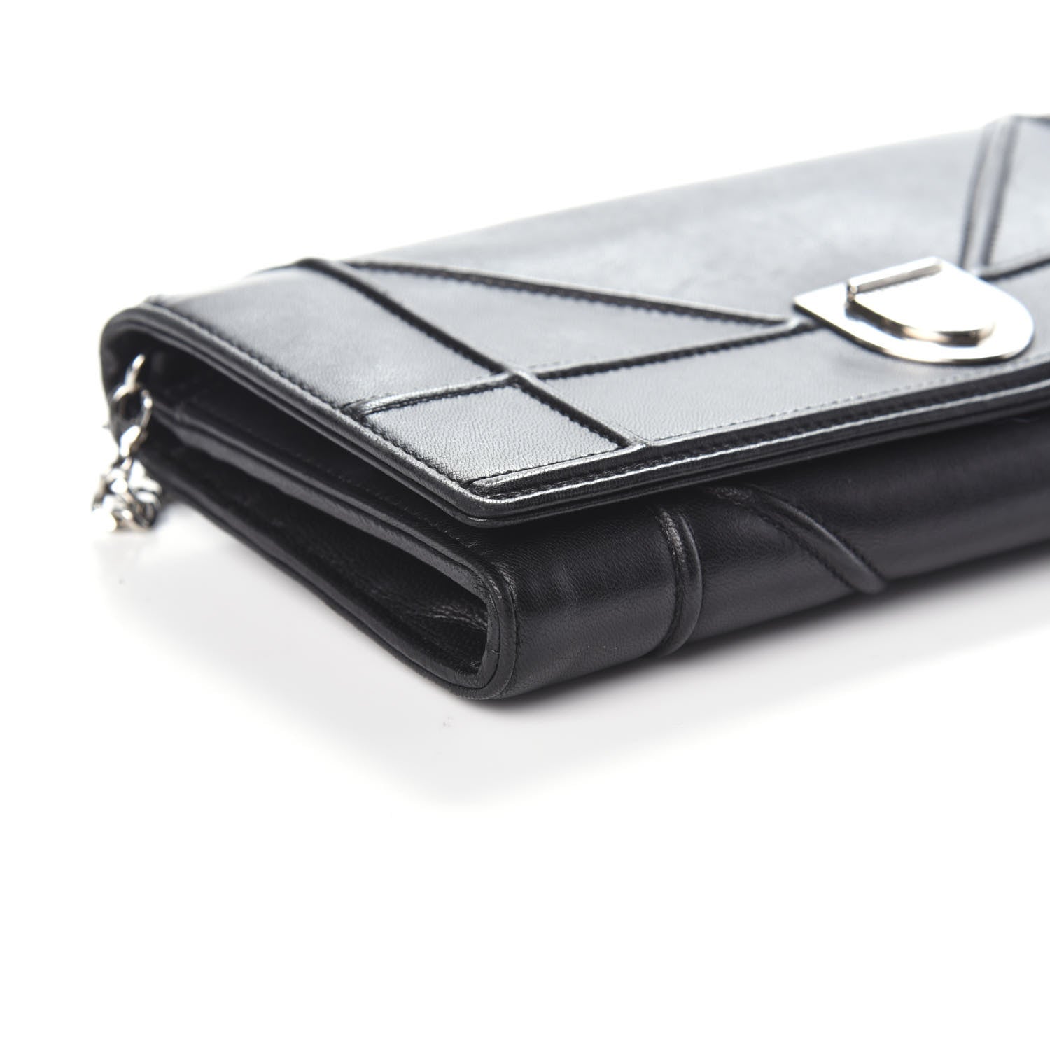 Christian Dior Lambskin Diorama Croisiere Chain Wallet Black 8 of 9