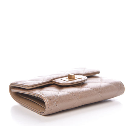 Chanel Metallic Calfskin Quilted Reissue Compact Wallet Gold 4 of 9