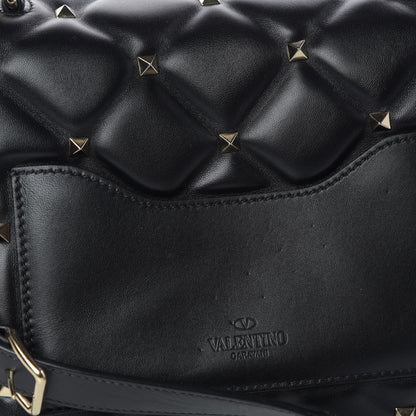 Valentino Garavani Lambskin VLTN Print Candystud Top Handle Bag Black 8 of 12